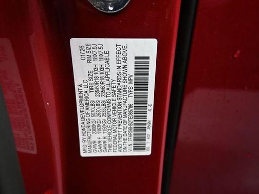 Radiant Red Metallic 2026 Honda CR-V Hybrid Sport-L AWD