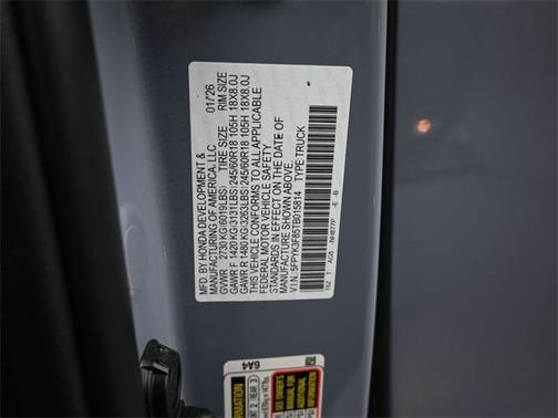 2026 Honda Ridgeline Black