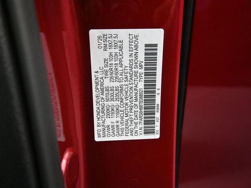 Radiant Red Metallic 2026 Honda CR-V Hybrid Sport-L AWD