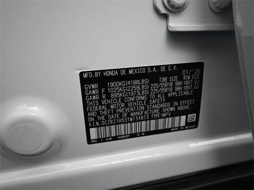 2026 Honda HR-V 2WD Sport