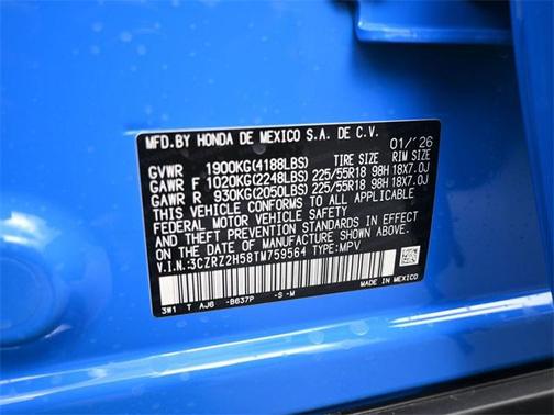 2026 Honda HR-V AWD Sport