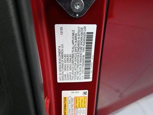 Radiant Red Metallic 2025 Honda Accord SE