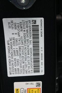 Meteorite Gray Metallic 2026 Honda Civic Hybrid Sport