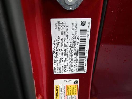 Radiant Red Metallic 2026 Honda CR-V LX 2WD