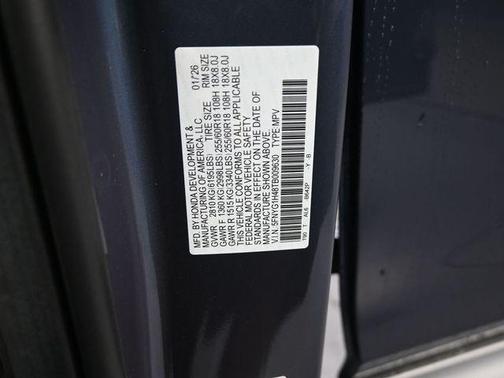 Smoke Blue Pearl 2026 Honda Pilot EX-L