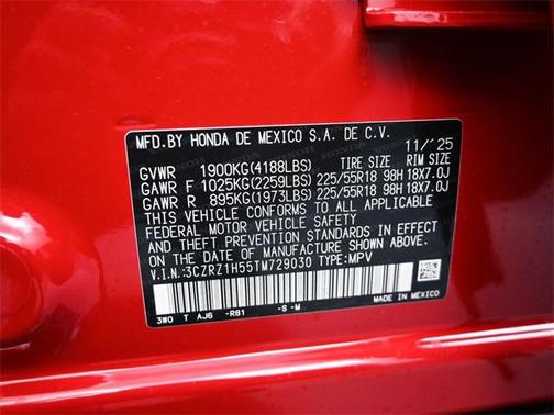 2026 Honda HR-V 2WD Sport