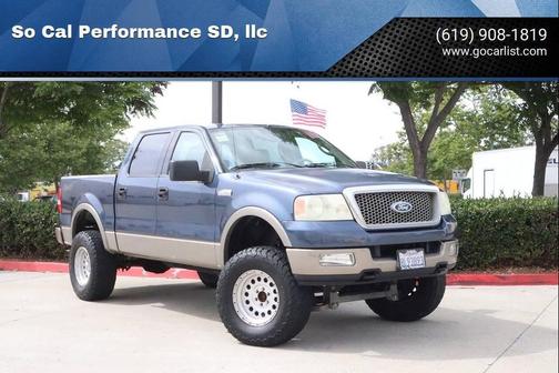 Blue 2004 Ford F-150 Lariat SuperCrew