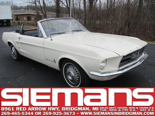 White 1967 Ford Mustang Base