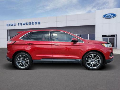 Red 2020 Ford Edge Titanium