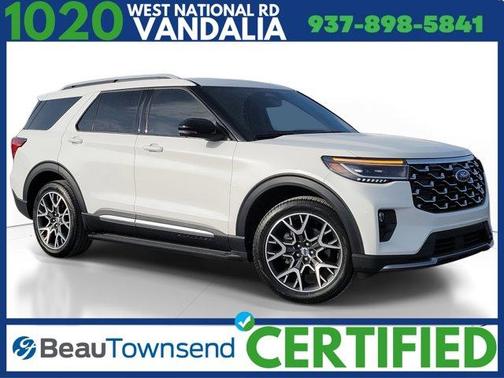 STAR WHITE MET TRI-COAT 2025 Ford Explorer PLATINUM