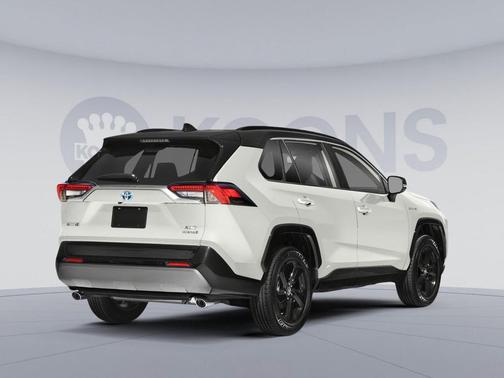 Blizzard Pearl/Midnight Black Metallic 2021 Toyota RAV4 Hybrid SE