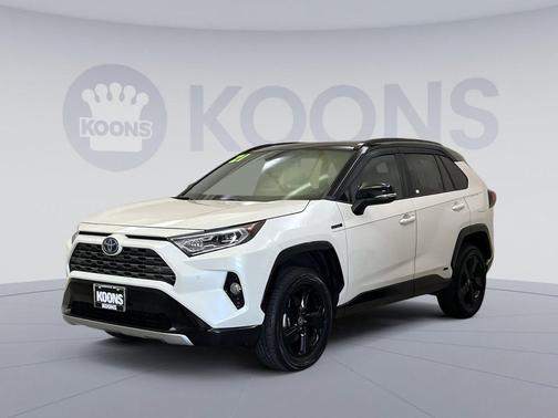Blizzard Pearl/Midnight Black Metallic 2021 Toyota RAV4 Hybrid SE