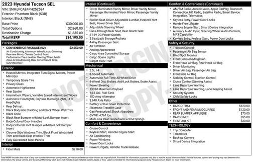 Phantom Black 2023 Hyundai TUCSON SEL
