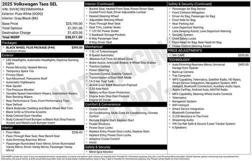 2025 Volkswagen Taos 1.5T SEL