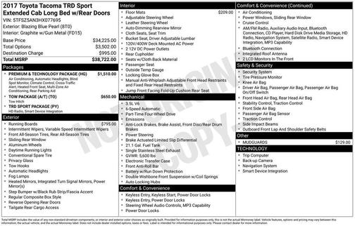 2017 Toyota Tacoma TRD Sport
