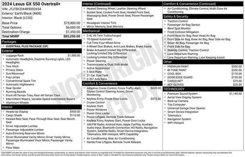 Earth/Black 2024 Lexus GX 550 Overtrail+