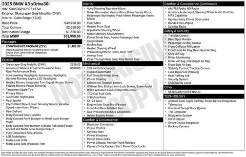 2025 BMW X3 30 xDrive