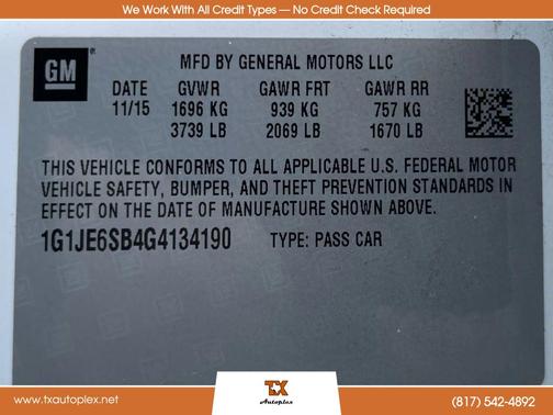 2016 Chevrolet Sonic LTZ