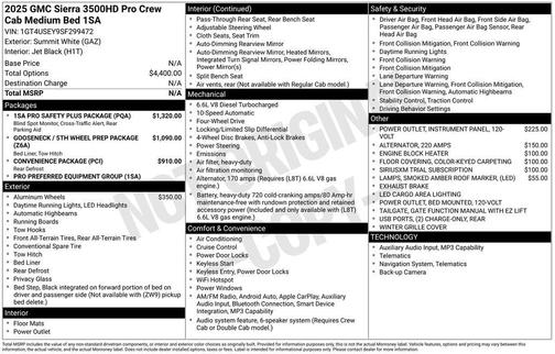 Summit White 2025 GMC Sierra 3500 Base