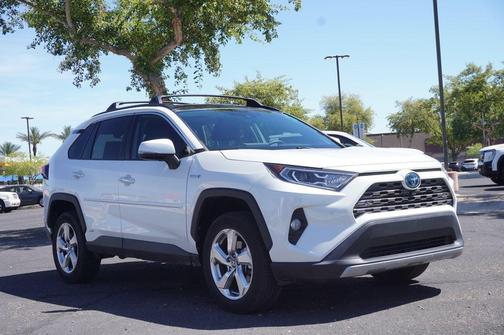 Blizzard Pearl 2021 Toyota RAV4 Hybrid Limited