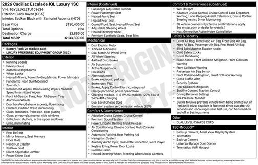 Black Raven 2026 Cadillac Escalade IQL Luxury