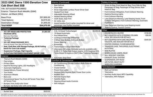 Titanium Rush Metallic 2023 GMC Sierra 1500 Elevation