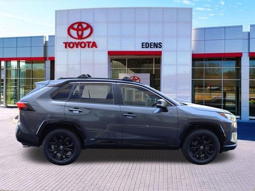 Magnetic Gray Metallic/Midnight Black Metallic 2025 Toyota RAV4 Hybrid SE