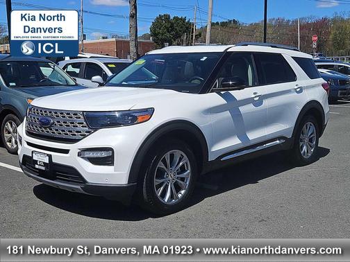 Star White Metallic Tri-Coat 2023 Ford Explorer Limited