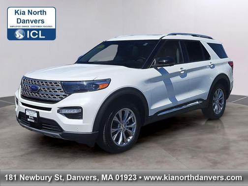 Star White Metallic Tri-Coat 2023 Ford Explorer Limited