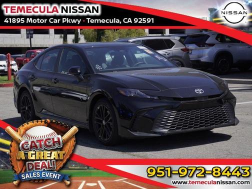 Midnight Black Metallic 2025 Toyota Camry SE