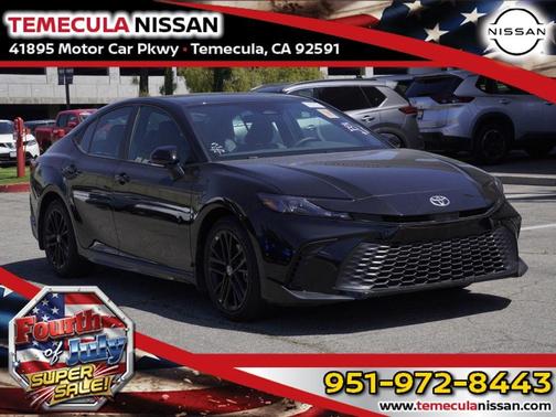 Midnight Black Metallic 2025 Toyota Camry SE