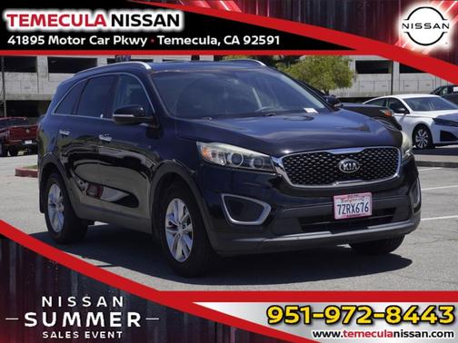 Ebony Black 2017 Kia Sorento LX