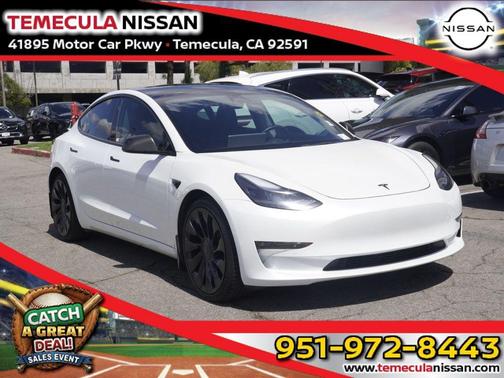 Pearl White Multi 2022 Tesla Model 3 Performance