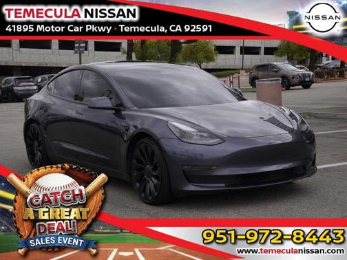Midnight Silver Metallic 2021 Tesla Model 3 Performance