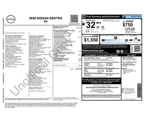 Atlantic Gray M 2026 Nissan Sentra SR