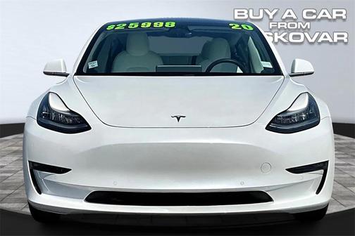 Pearl White Multi-Coat 2020 Tesla Model 3 Long Range