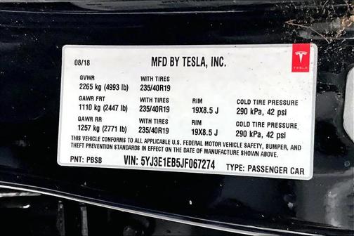 2018 Tesla Model 3 Long Range