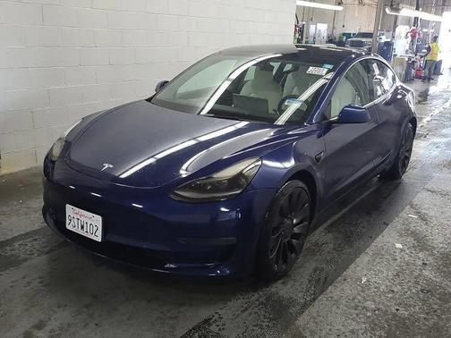Deep Blue Metallic 2022 Tesla Model 3 Performance