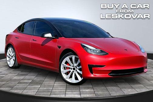 Orange 2019 Tesla Model 3 Performance