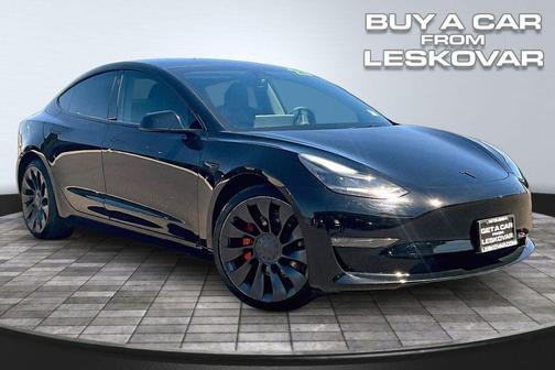 Solid Black 2023 Tesla Model 3 Performance
