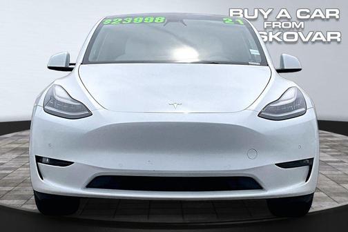Pearl White Multi-Coat 2021 Tesla Model Y Long Range Dual Motor All-Wheel Drive
