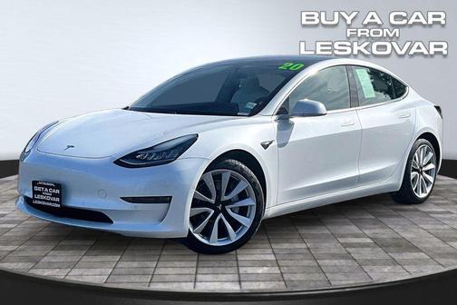 Pearl White Multi-Coat 2020 Tesla Model 3 Long Range
