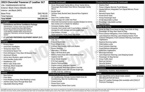 2023 Chevrolet Traverse LT Leather