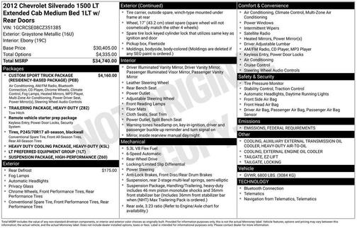 2012 Chevrolet Silverado 1500 LT