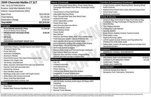 2009 Chevrolet Malibu LT