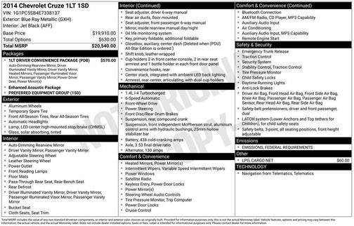 2014 Chevrolet Cruze 1LT