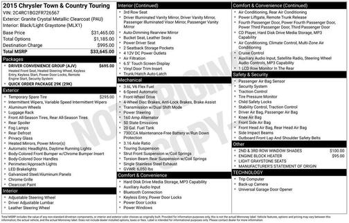 2015 Chrysler Town & Country Touring