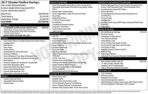 2017 Chrysler Pacifica Touring-L