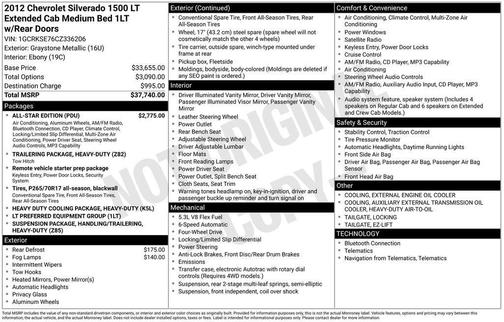 2012 Chevrolet Silverado 1500 LT