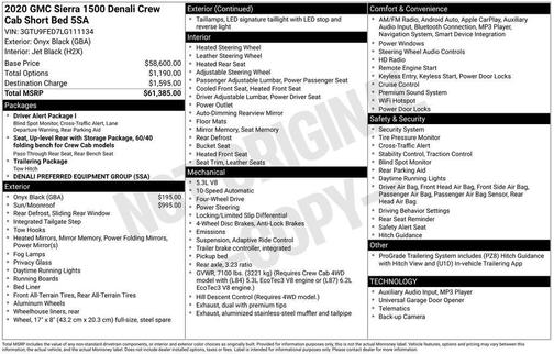 2020 GMC Sierra 1500 Denali